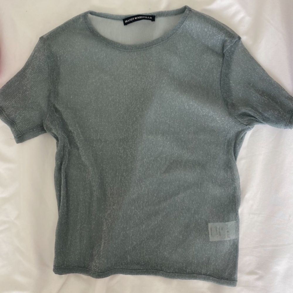 Brandy Melville Mesh Glitter Top